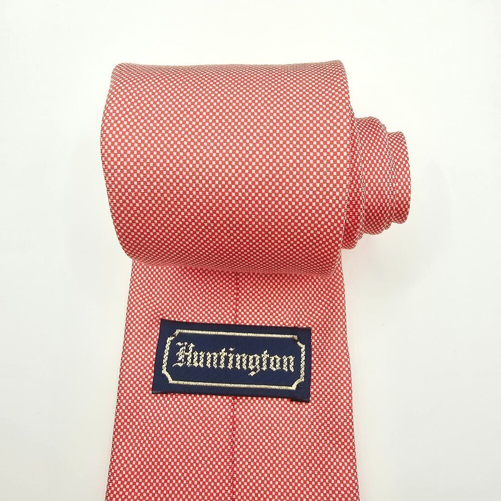 NWOT Huntington Checkered Tie Silk 60"x3.5" - Picture 3 of 3